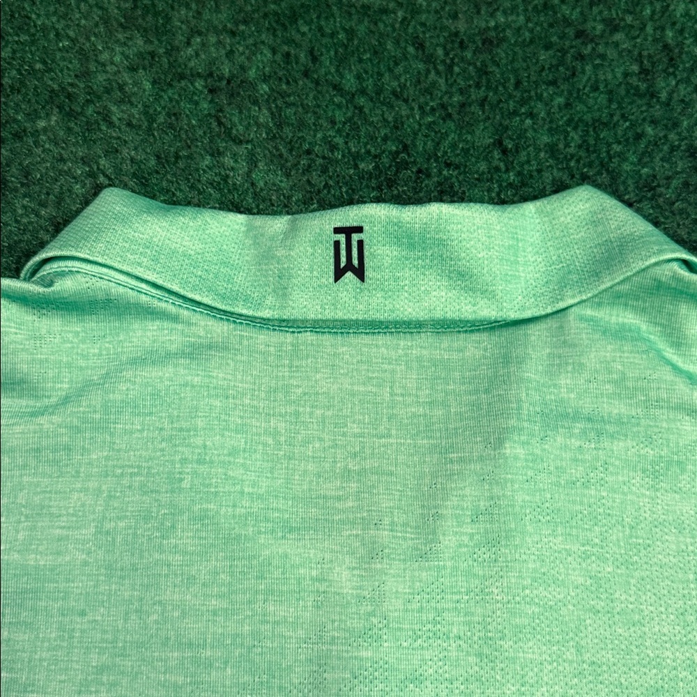 Tiger Woods Collection by Nike Mens Dri-Fit Polo (Lime Green/ Blue/ White) Sz XL - Picture 8 of 8